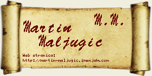 Martin Maljugić vizit kartica